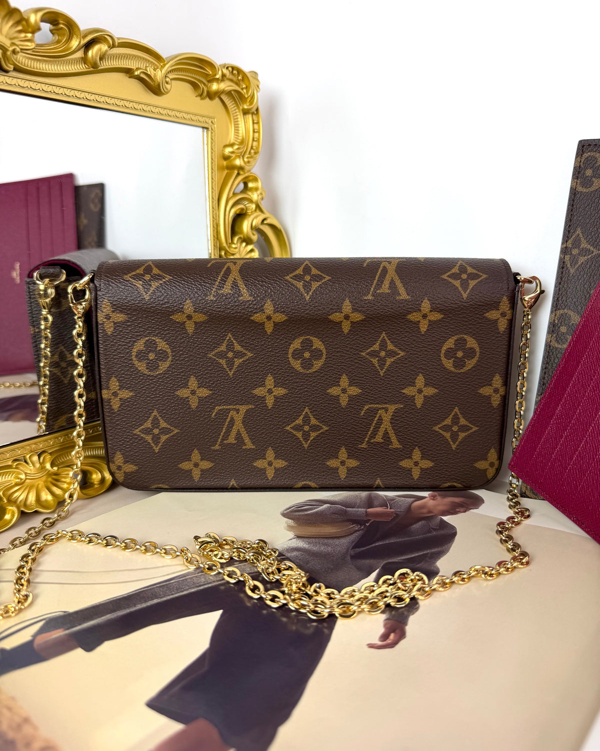Louis Vuitton Pochette Félicie - Monogram, Fuchsia - View 2