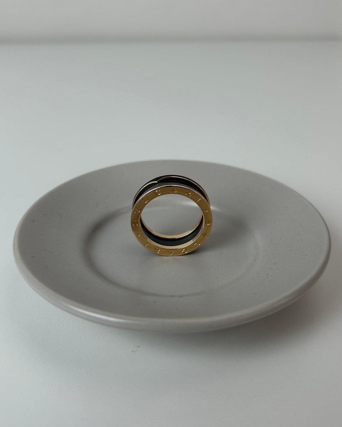 Bvlgari B.zero1 Ring - Black And Rose Gold - View 3