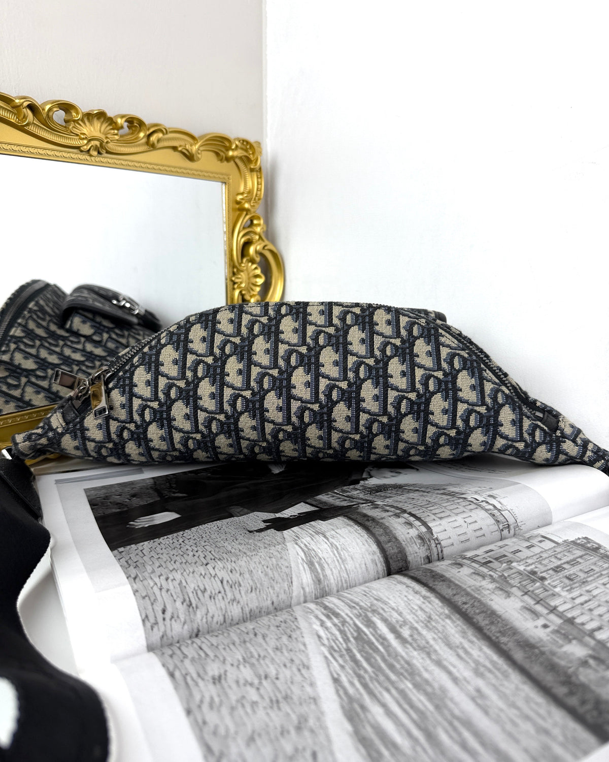 Dior 8 Belt Bag - Beige And Black - View 5