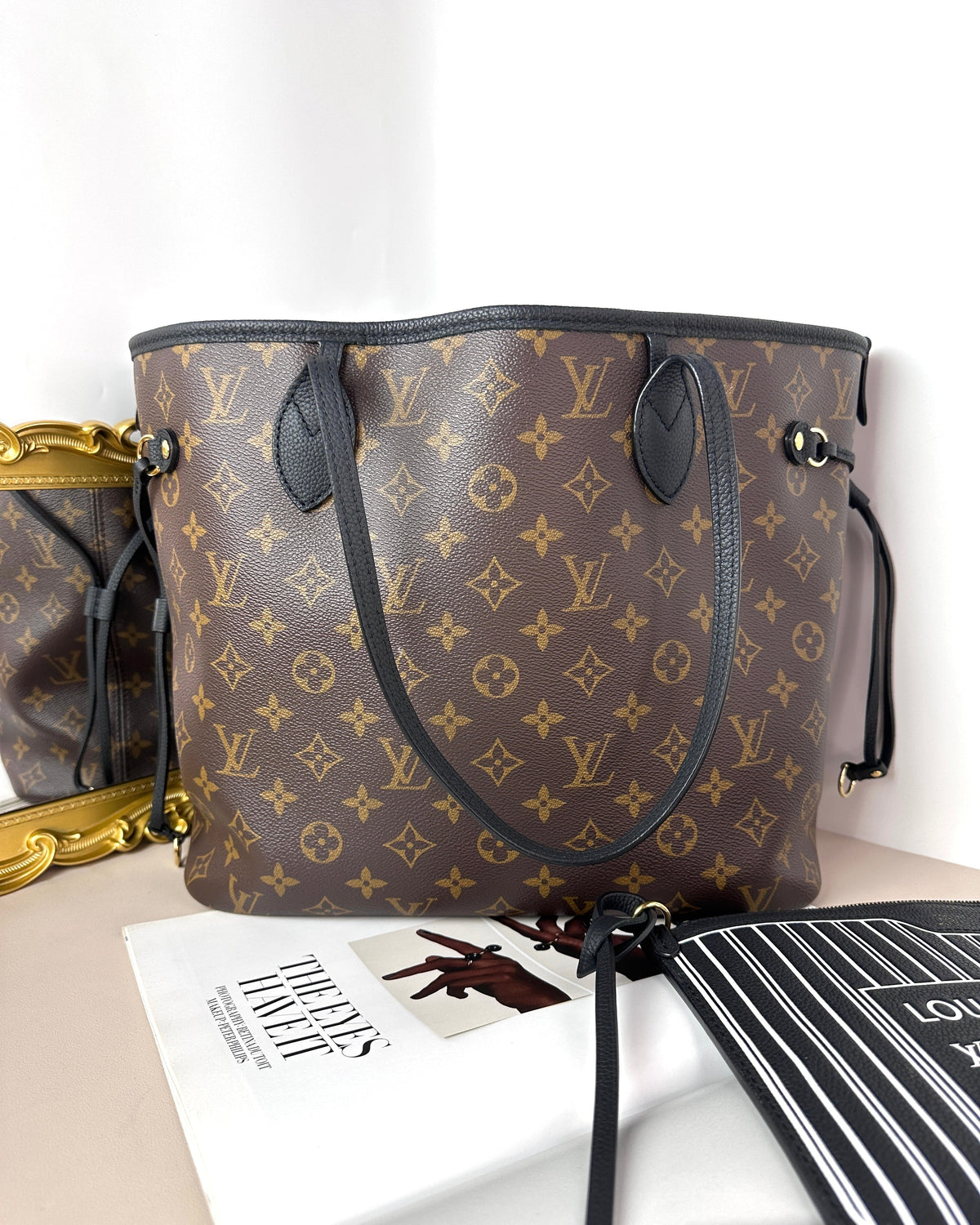 Louis Vuitton Neverfull Inside Out MM Bag - Monogram Black - View 1