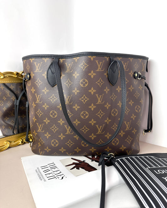 Louis Vuitton Neverfull Inside Out MM Bag - Monogram Black - View 1