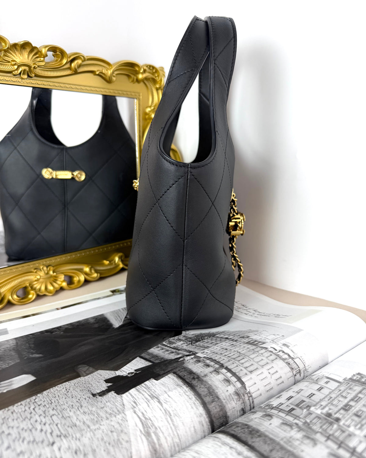Chanel Small Tote Bag - Black, Gold-Tone Hardware - View 4
