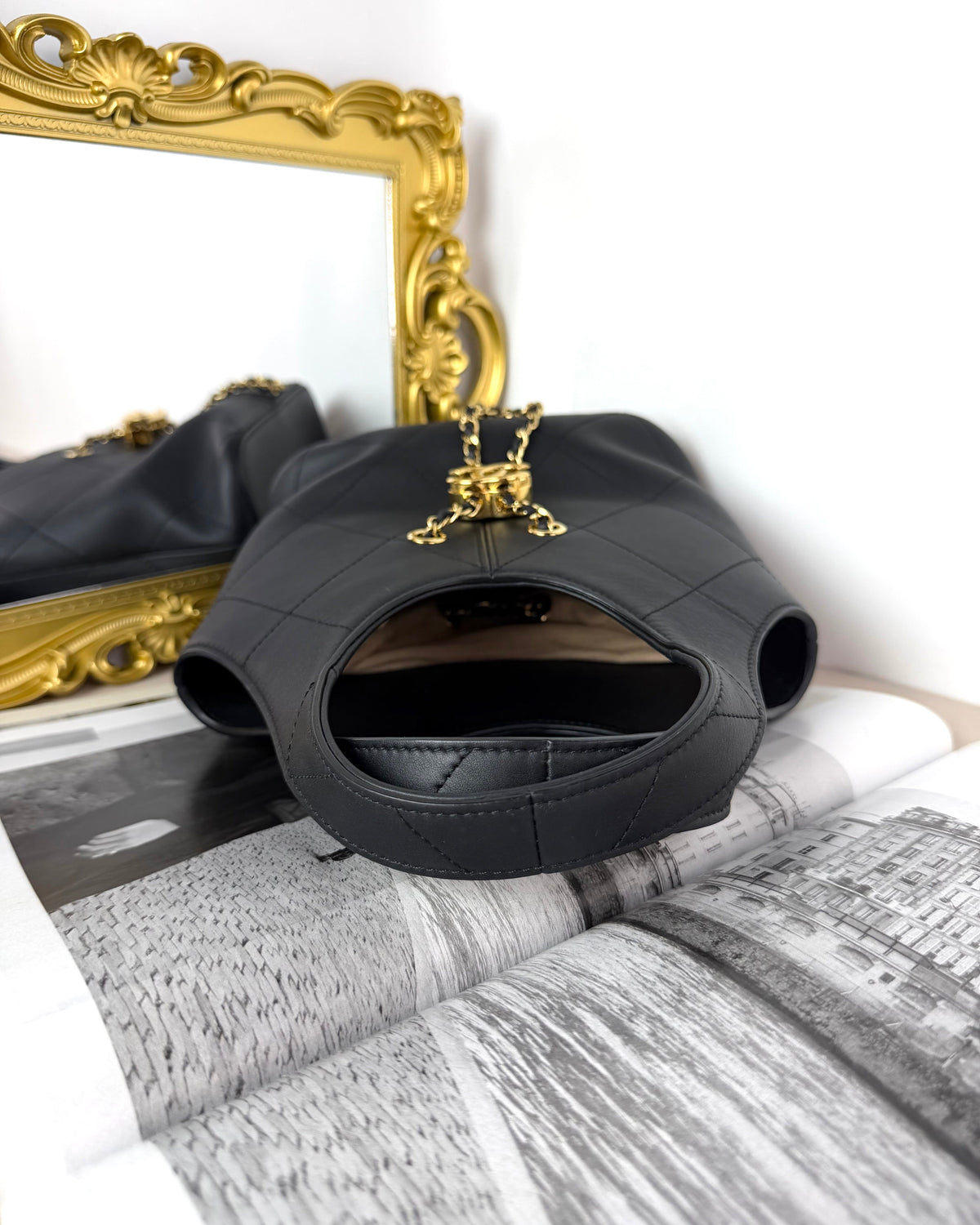 Chanel Small Tote Bag - Black, Gold-Tone Hardware - View 6