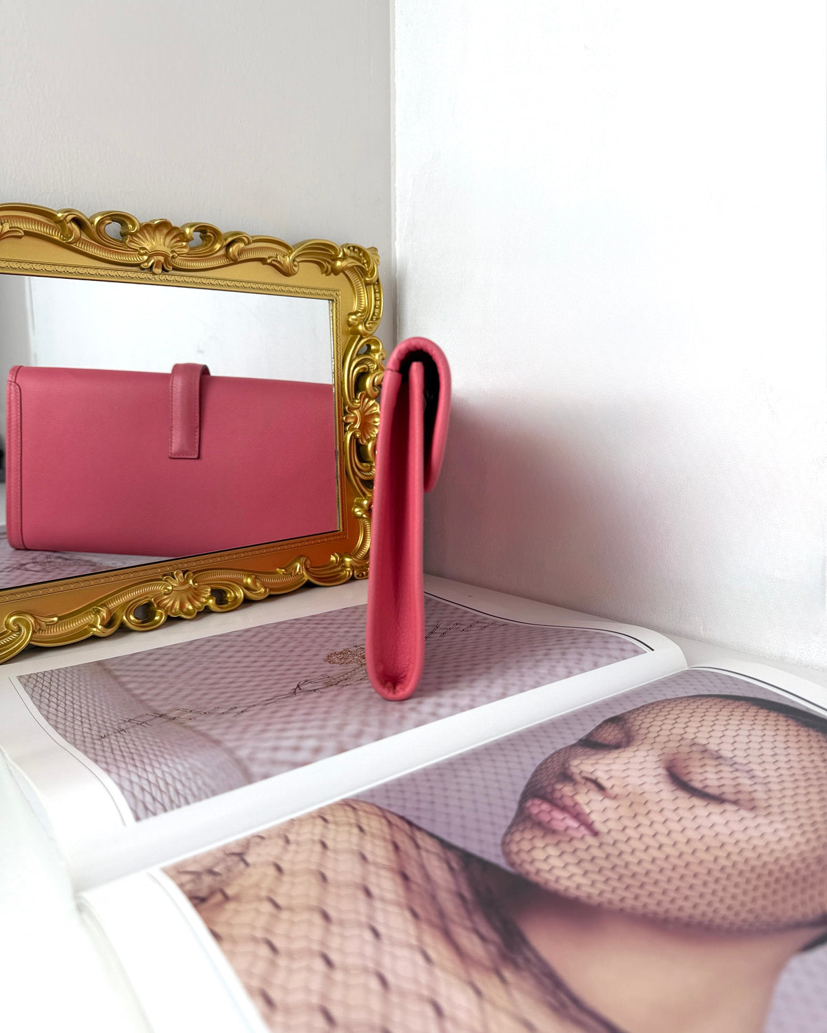 Hermès Jige Élan 29 Clutch Bag - Rose Azalée - View 4