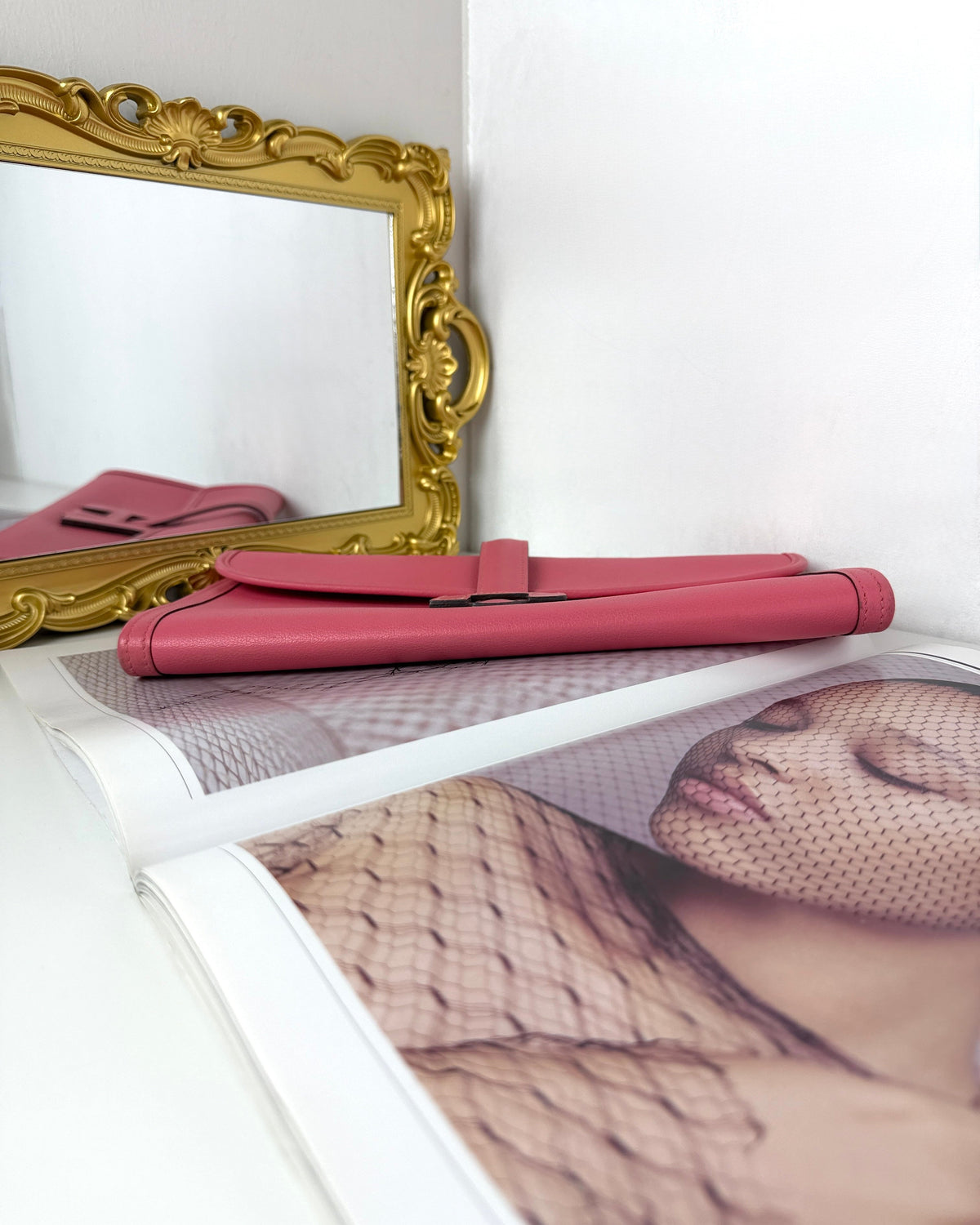 Hermès Jige Élan 29 Clutch Bag - Rose Azalée - View 5