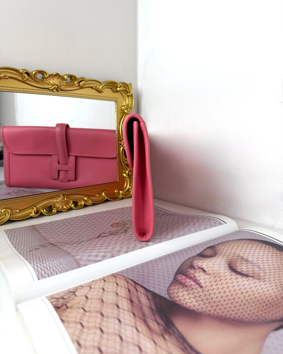 Hermès Jige Élan 29 Clutch Bag - Rose Azalée - View 3