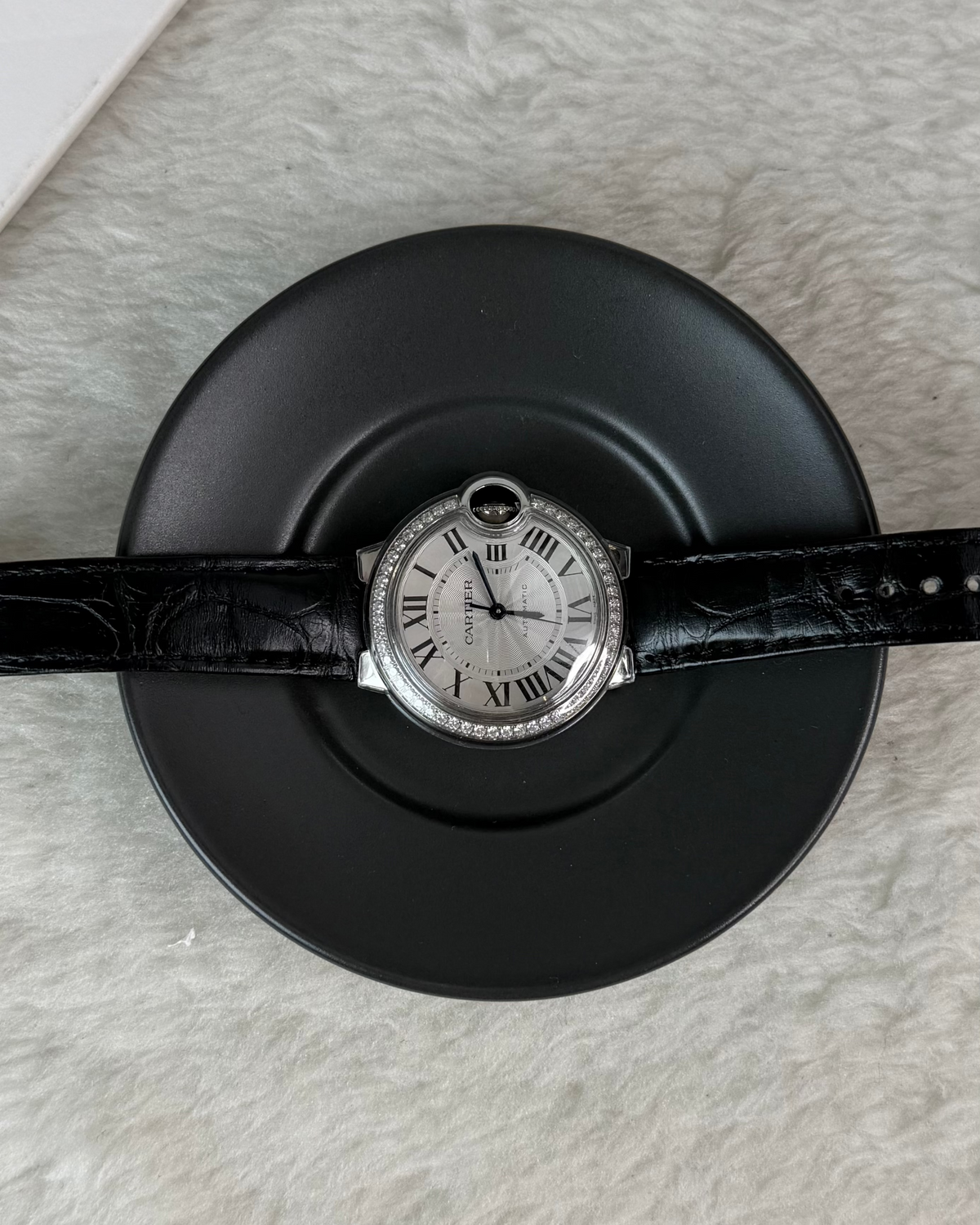 Cartier Ballon Bleu de Cartier Watch - Silver Dial, Black Strap - View 5