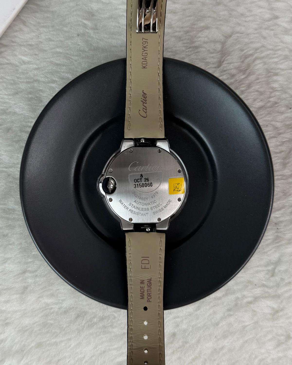 Cartier Ballon Bleu de Cartier Watch - Silver Dial, Black Strap - View 6