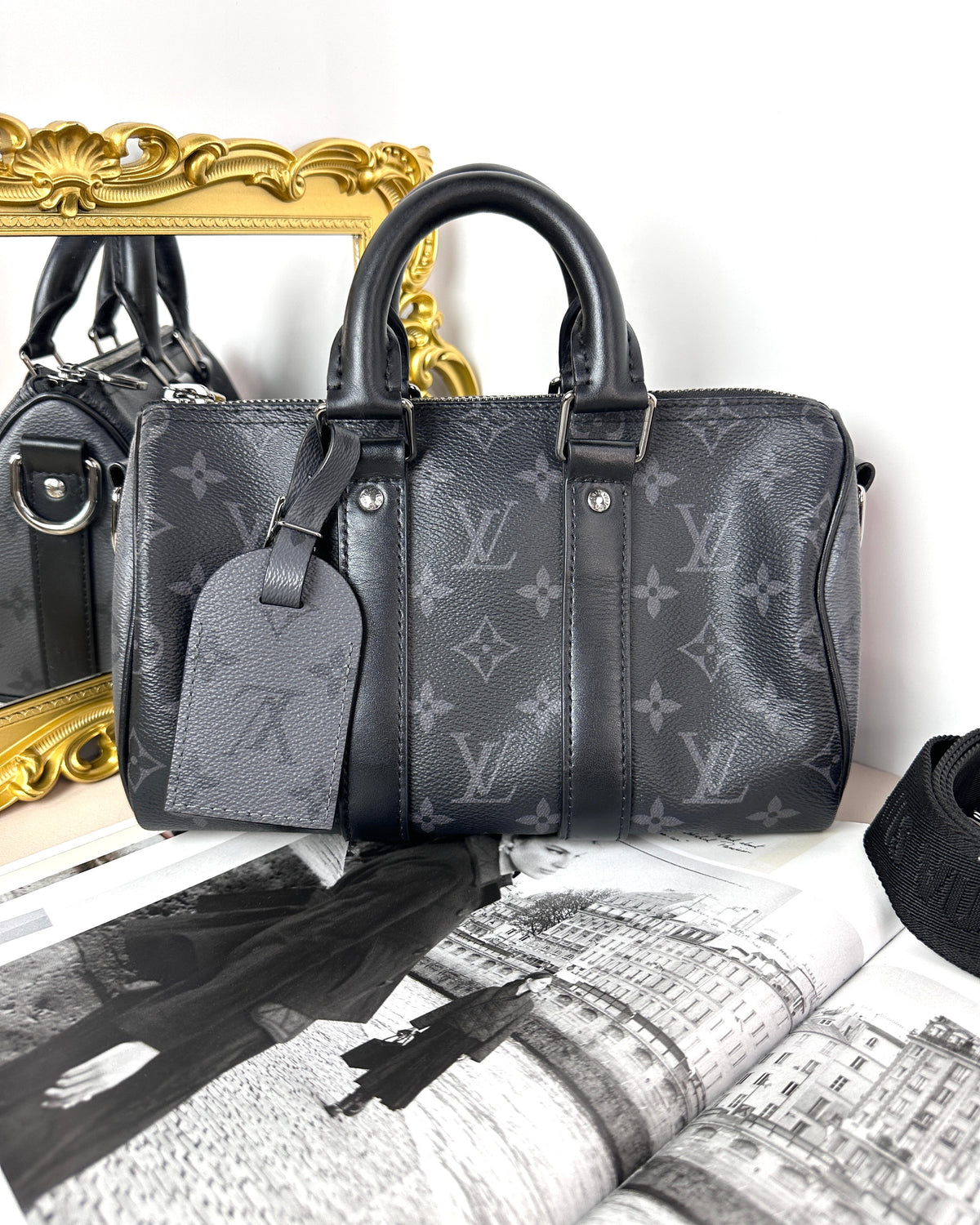 Louis Vuitton Keepall Bandoulière 25 Bag - Monogram Eclipse - View 1