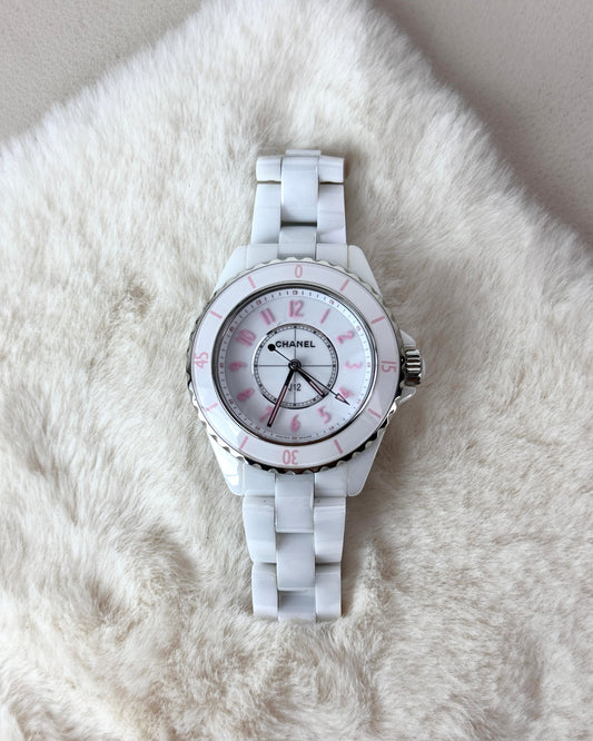 Chanel J12 Pink Blush Watch - White And Powder Pink - View 1