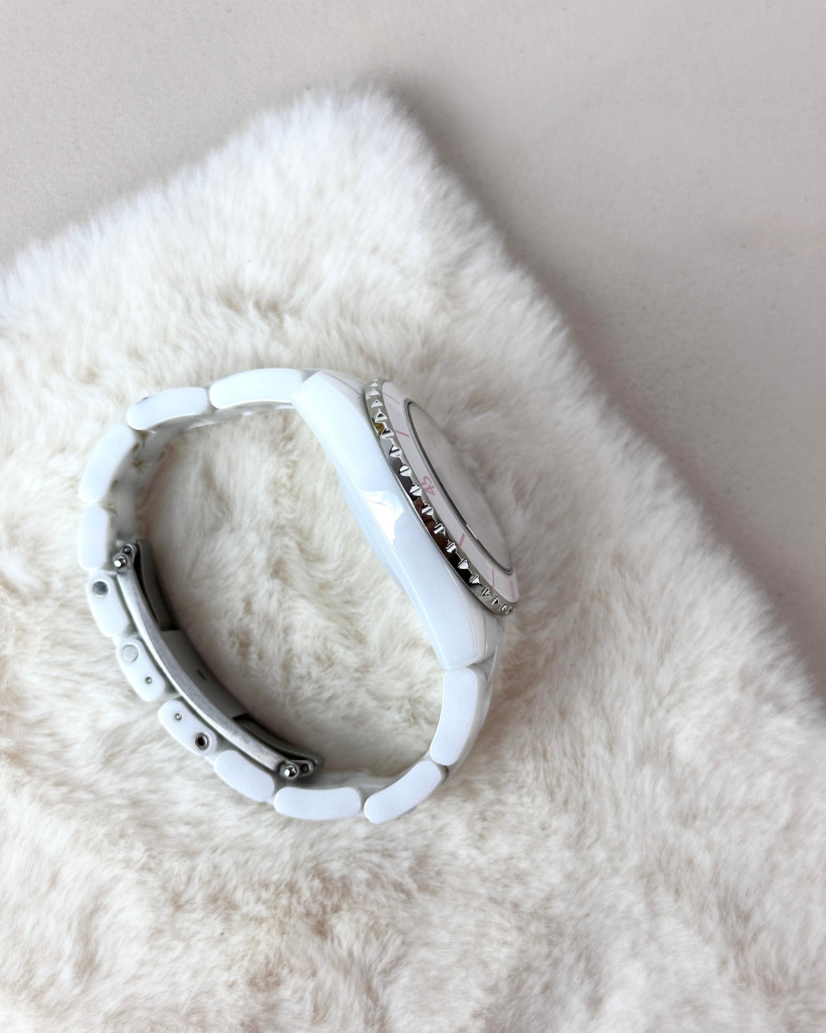 Chanel J12 Pink Blush Watch - White And Powder Pink - View 7