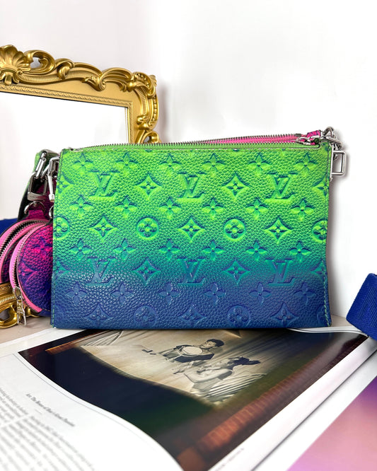 Louis Vuitton In The Loop Trio Pouch Bag - Bleu Vert, Green X Pink - View 1