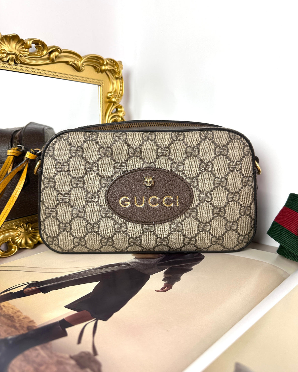 Gucci Neo Vintage GG Supreme Messenger Bag - Beige, Ebony - View 1