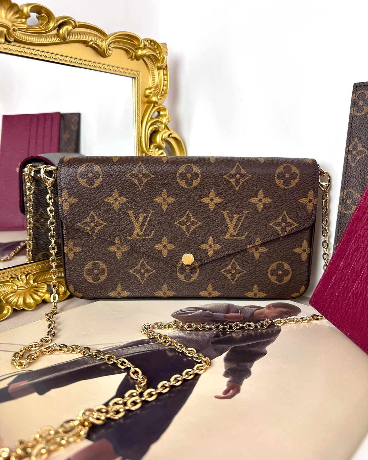 Louis Vuitton Pochette Félicie - Monogram, Fuchsia - View 1