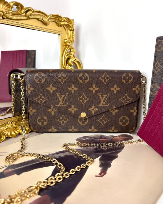 Louis Vuitton Pochette Félicie - Monogram, Fuchsia - View 1