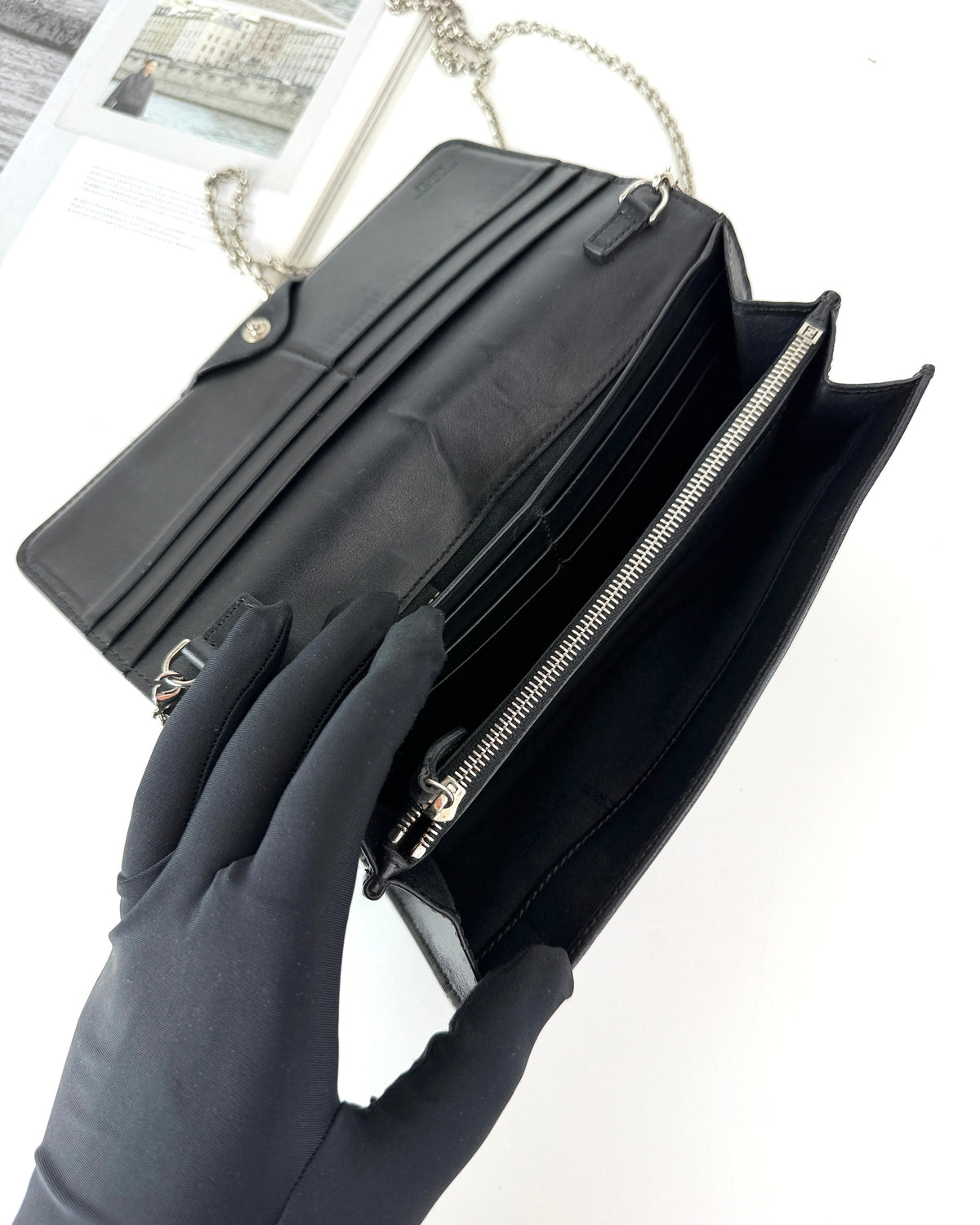 Fendi Hypnoteyes Wallet on Chain - Black - View 7
