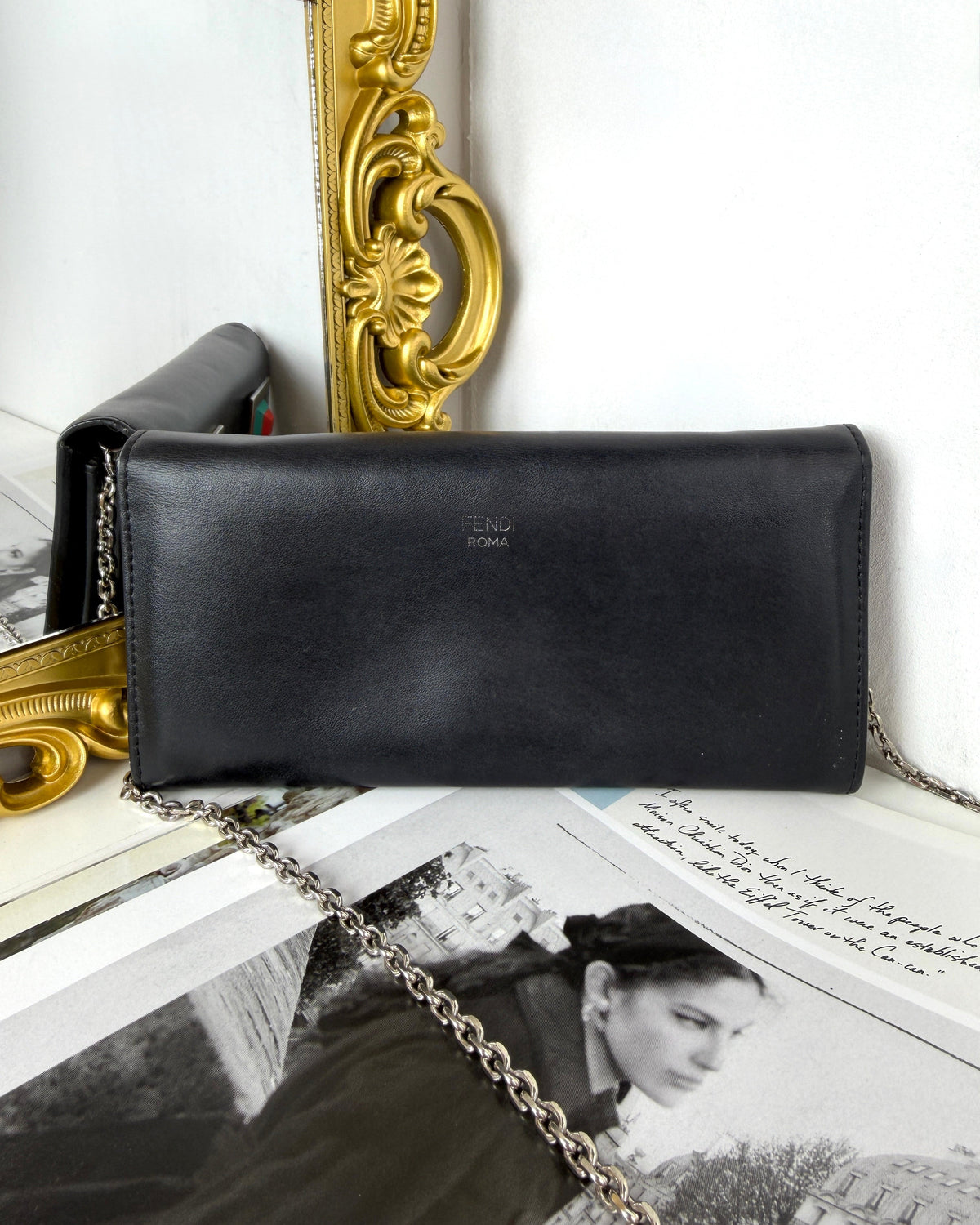 Fendi Hypnoteyes Wallet on Chain - Black - View 2