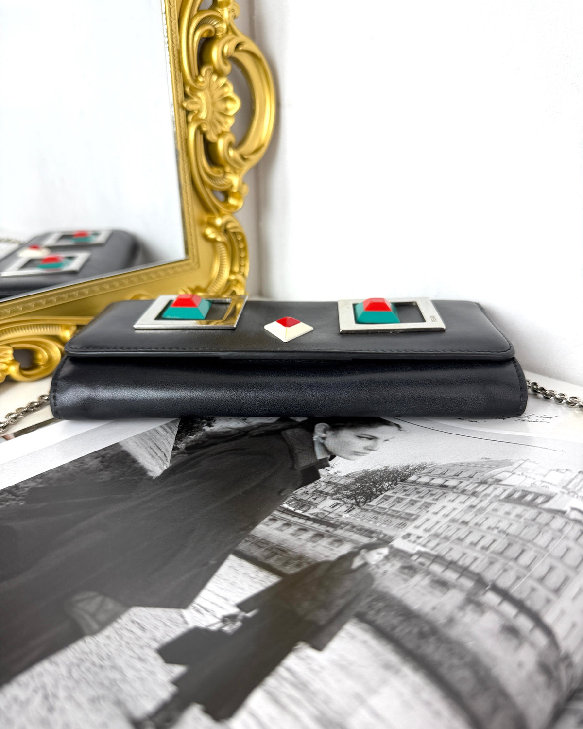 Fendi Hypnoteyes Wallet on Chain - Black - View 5