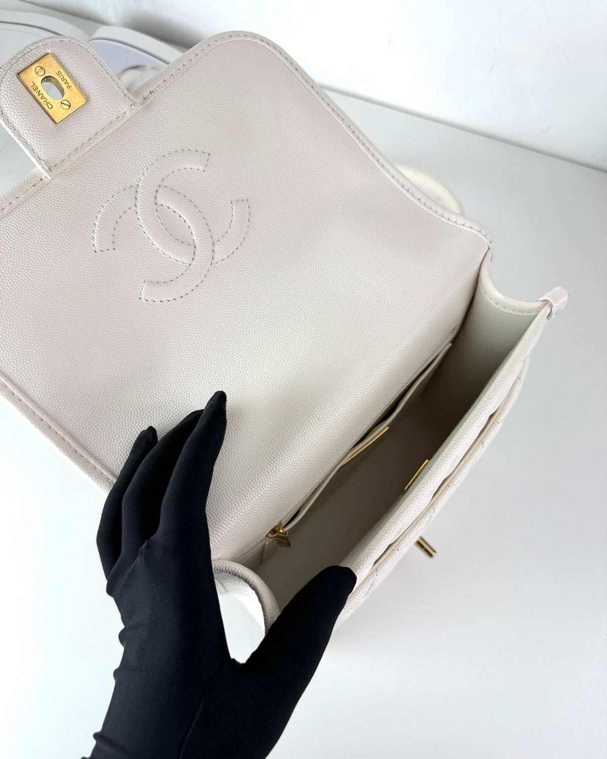 Chanel Clover Charm Backpack - White - View 7