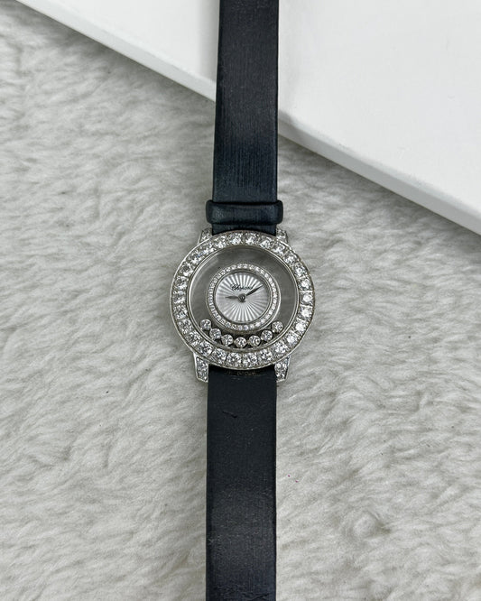 Chopard Happy Diamonds Watch - Silver, Black - View 1