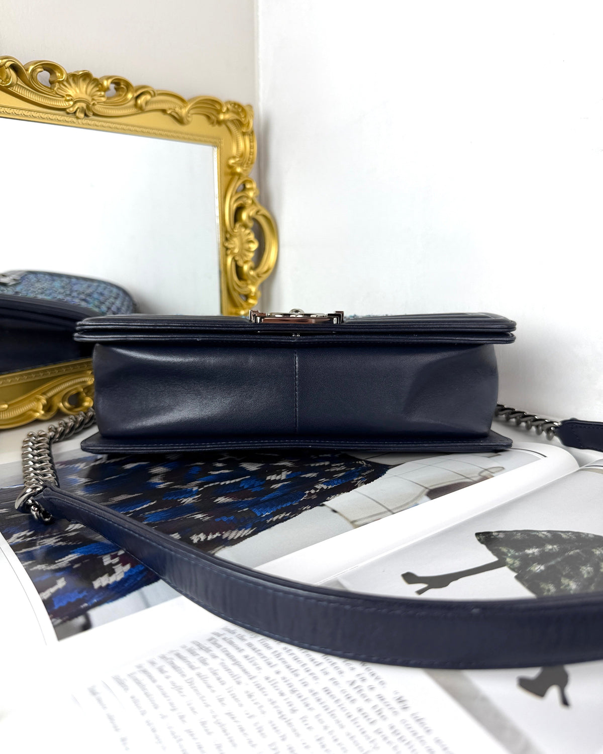 Chanel Boy Chanel Flap Bag - Navy Blue - View 5