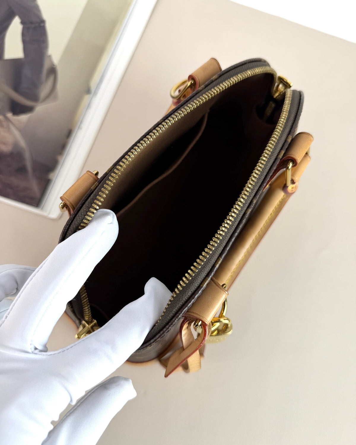 Louis Vuitton Alma BB Bag - Brown, Monogram - View 7
