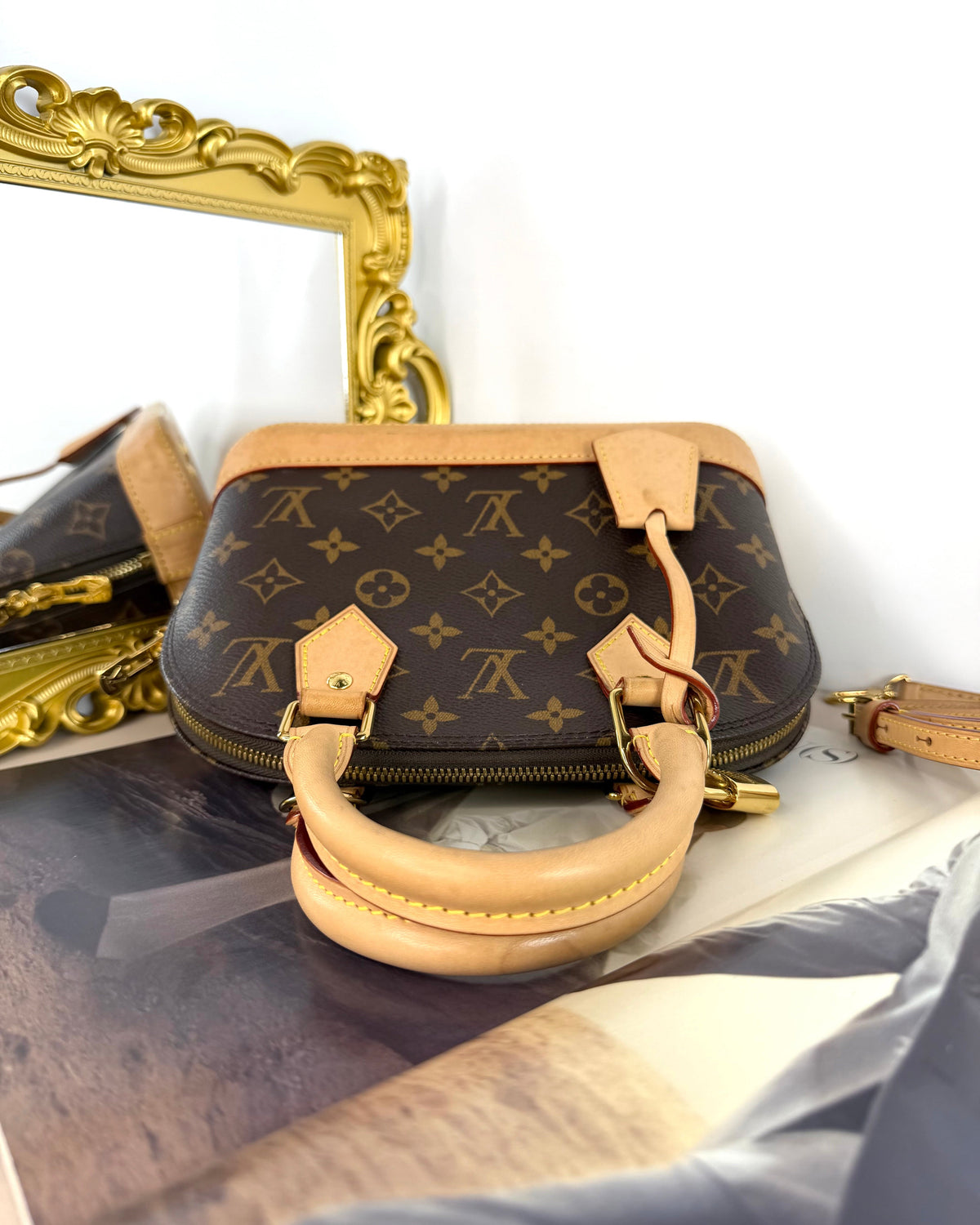 Louis Vuitton Alma BB Bag - Brown, Monogram - View 6