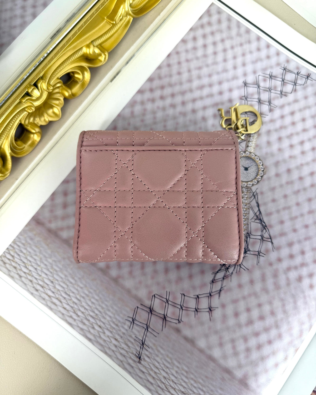 Dior Lady Dior Lotus Wallet - Powder Pink - View 2