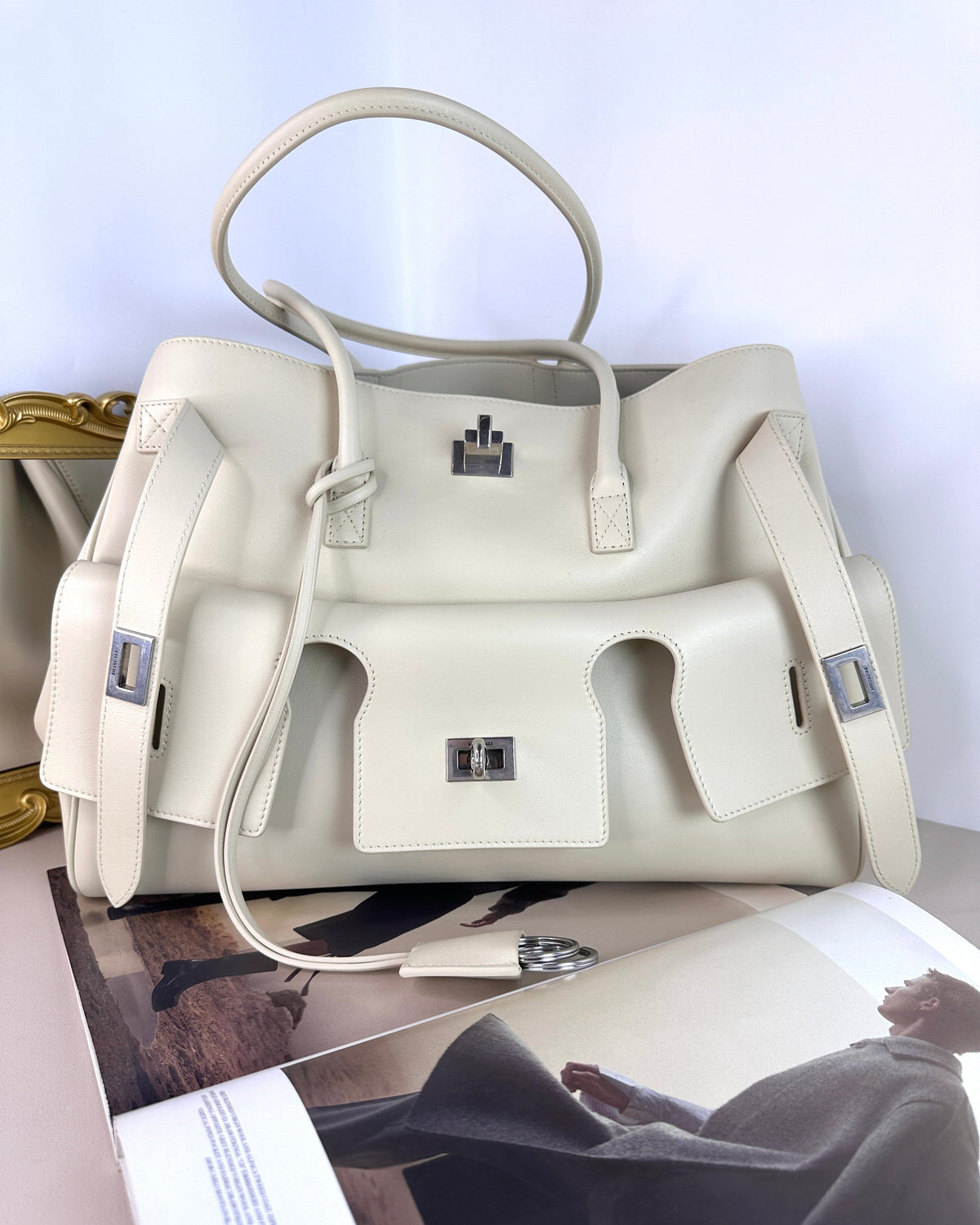 Balenciaga Bel Air Carry All Bag - Soya Fashionphile - View 1