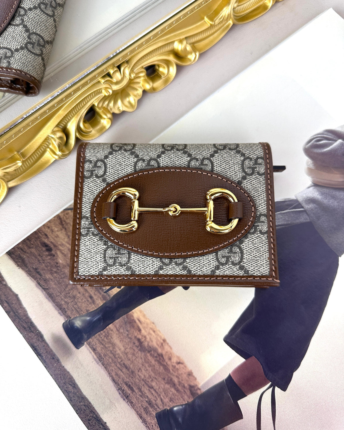 Gucci Horsebit 1955 Card Case Wallet - View 1