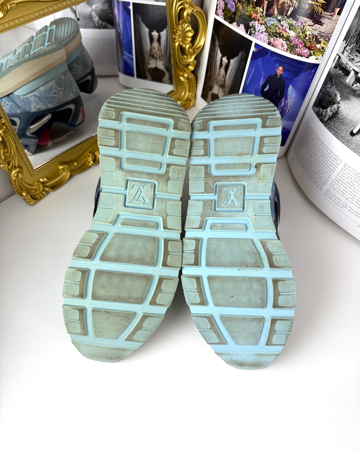 Louis Vuitton Run Away Sneaker - Monogram Denim And Pink - View 5