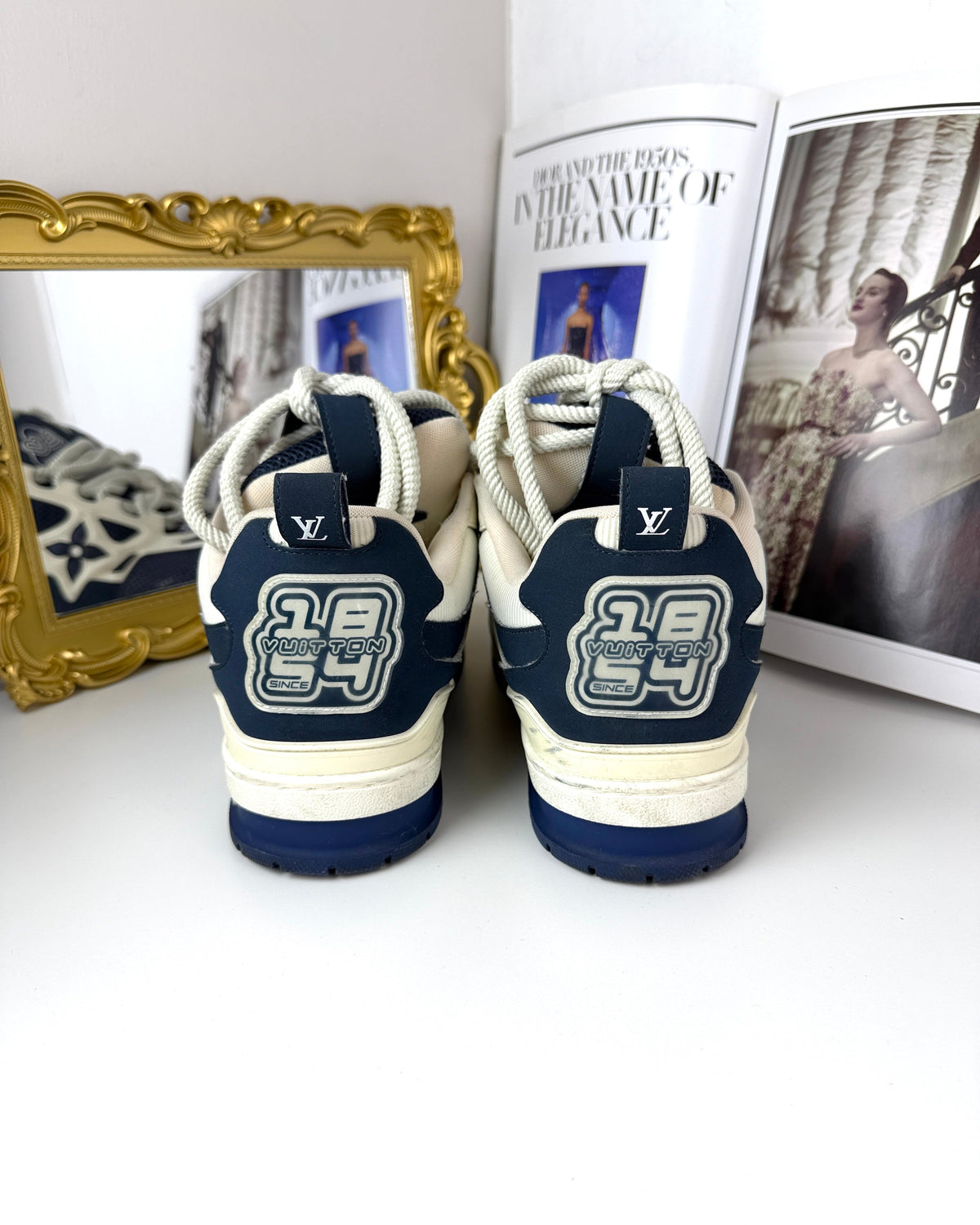 Louis Vuitton Skate Sneaker 7.5 Size - White And Blue - View 4