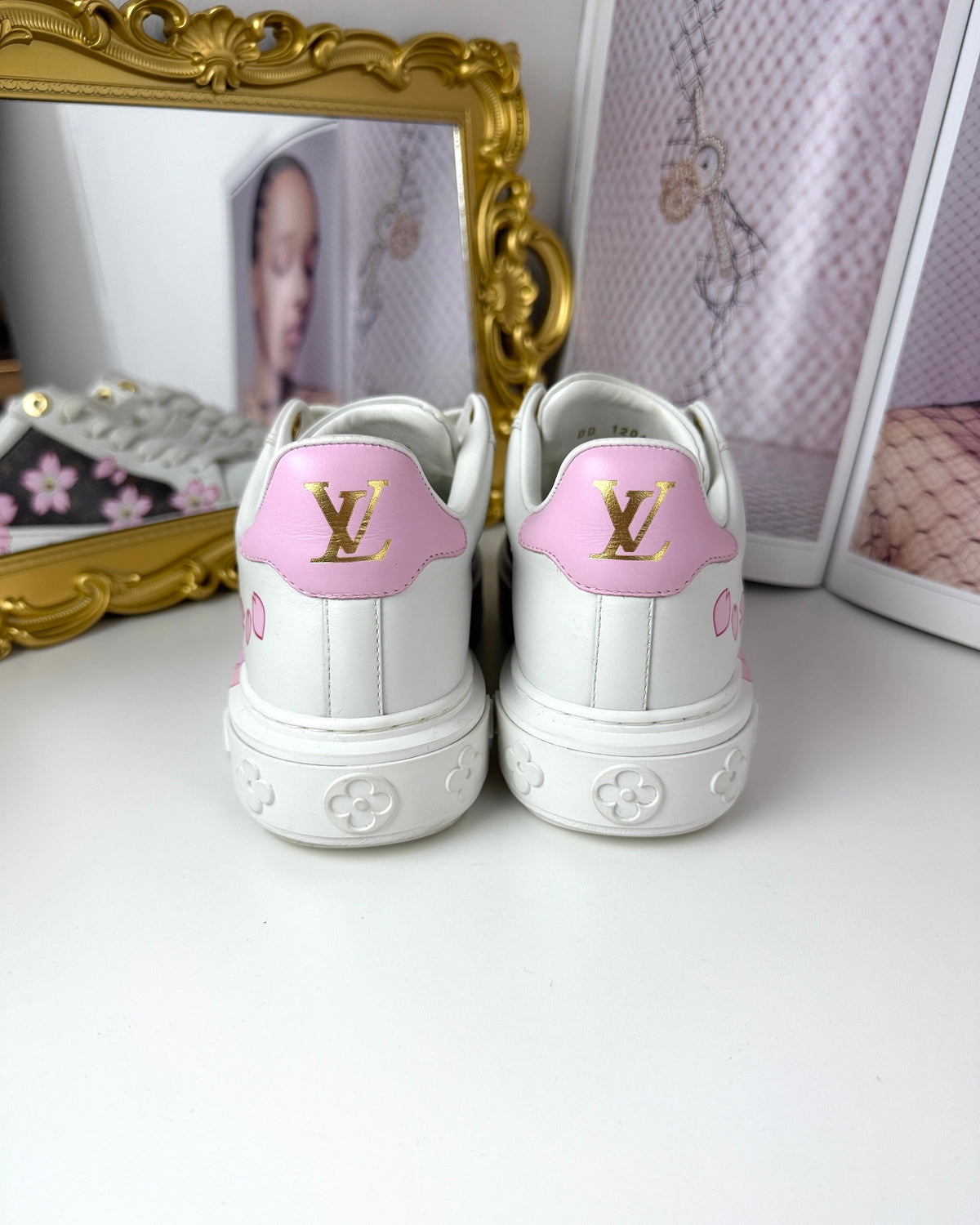 Louis Vuitton x Takashi Murakami Time Out Sneaker - Cherry Blossom White - View 4