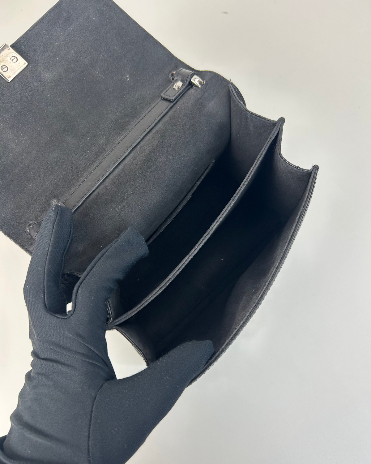 Fendi Small Kan I Studded Logo Shoulder Bag - Black - View 7