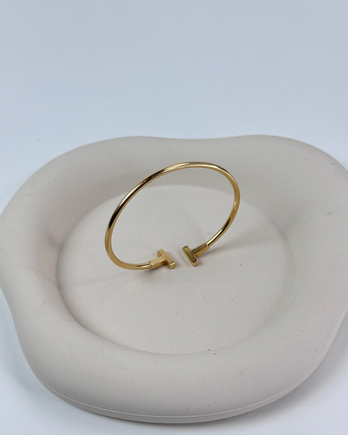 Tiffany & Co. T Wire Bracelet with Diamonds - Yellow Gold - View 4