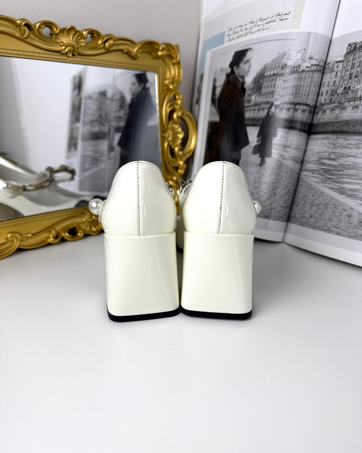 Miu Miu Bicolor Cap-Toe Mary Jane Pumps - View 4