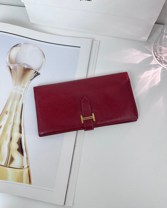 Hermès Béarn Wallet - Rouge H - View 1