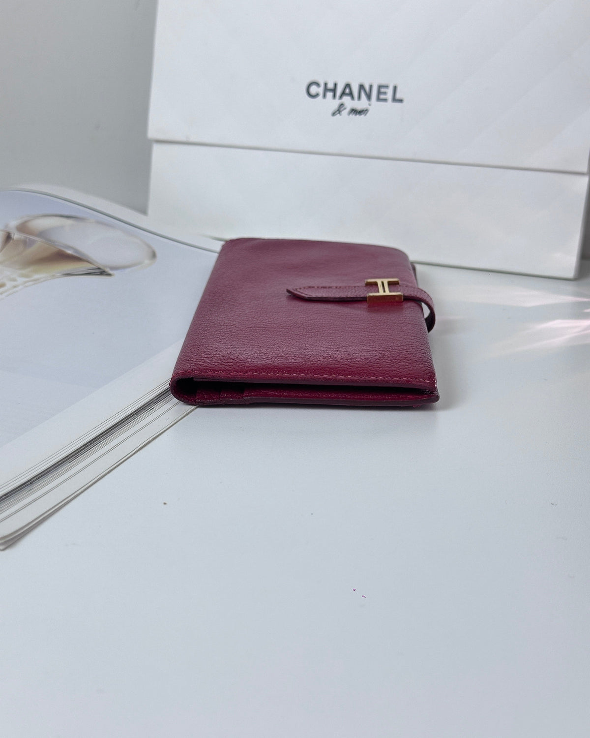 Hermès Béarn Wallet - Rouge H - View 3