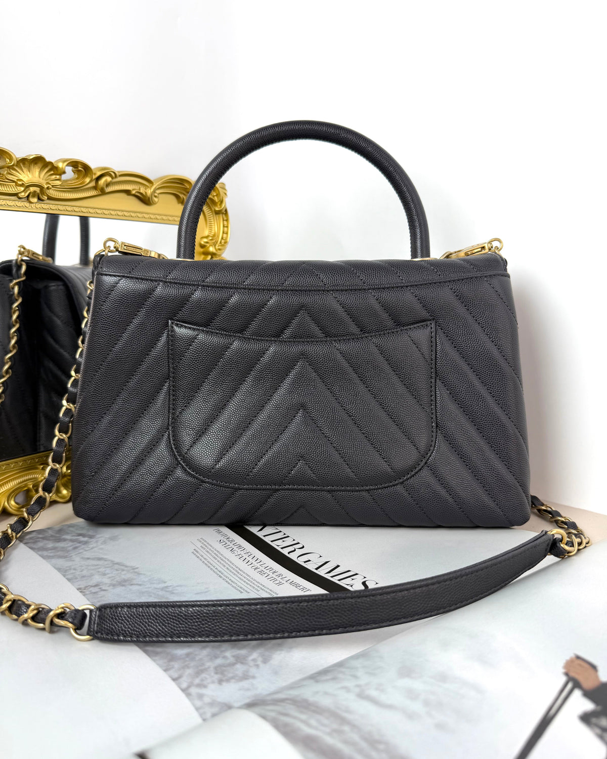 Chanel Coco Handle Bag - Black, Gold Hardware - View 2