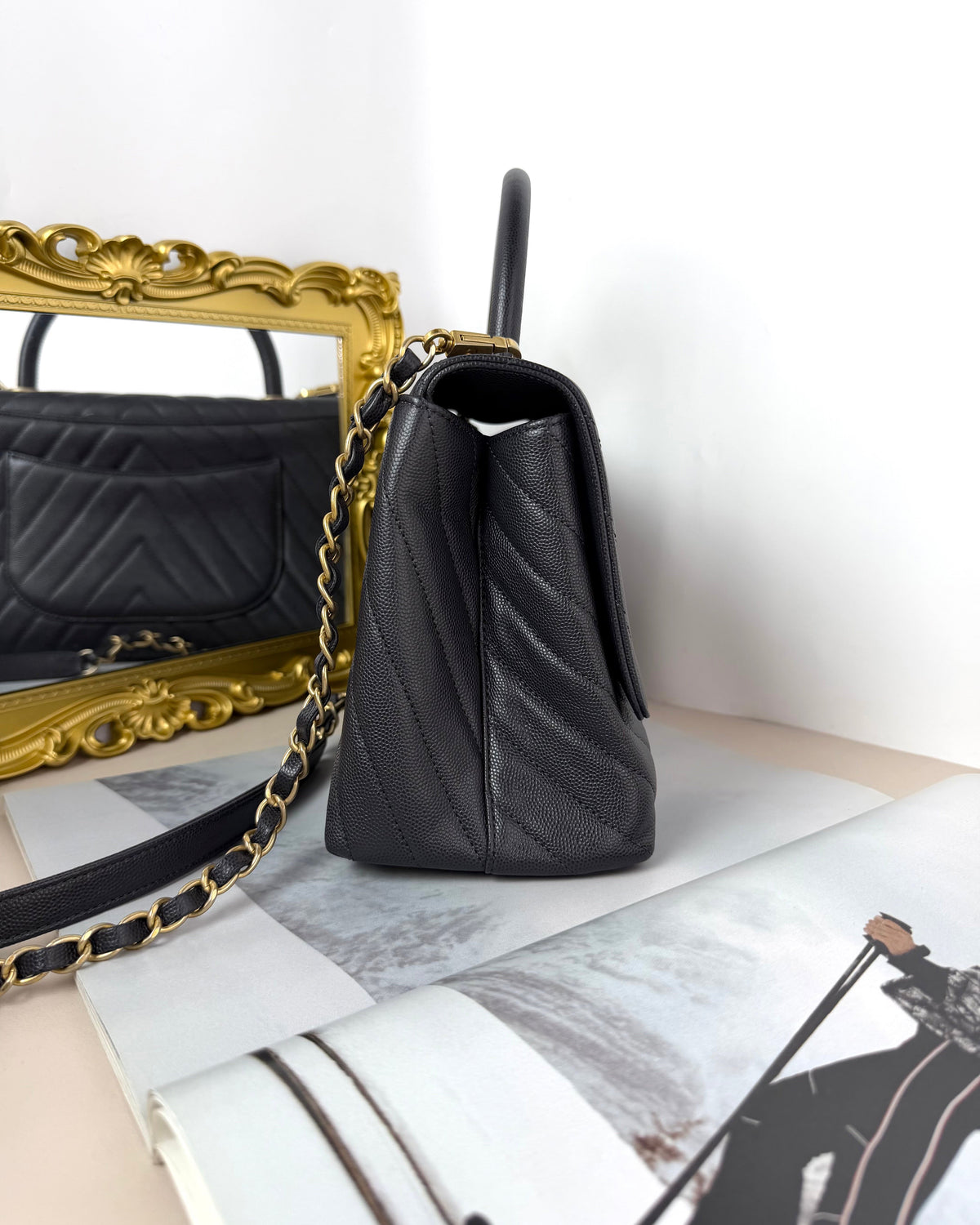 Chanel Coco Handle Bag - Black, Gold Hardware - View 4