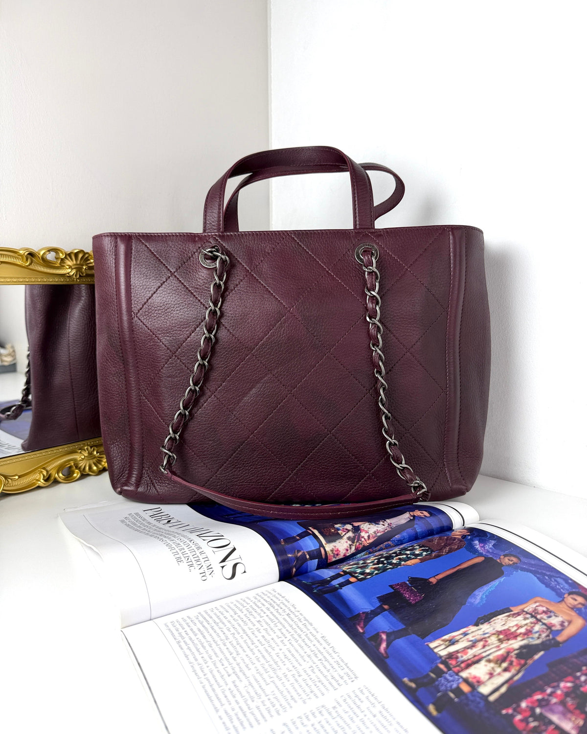 Chanel Quilted Grained Calfskin Shopping Tote - View 2