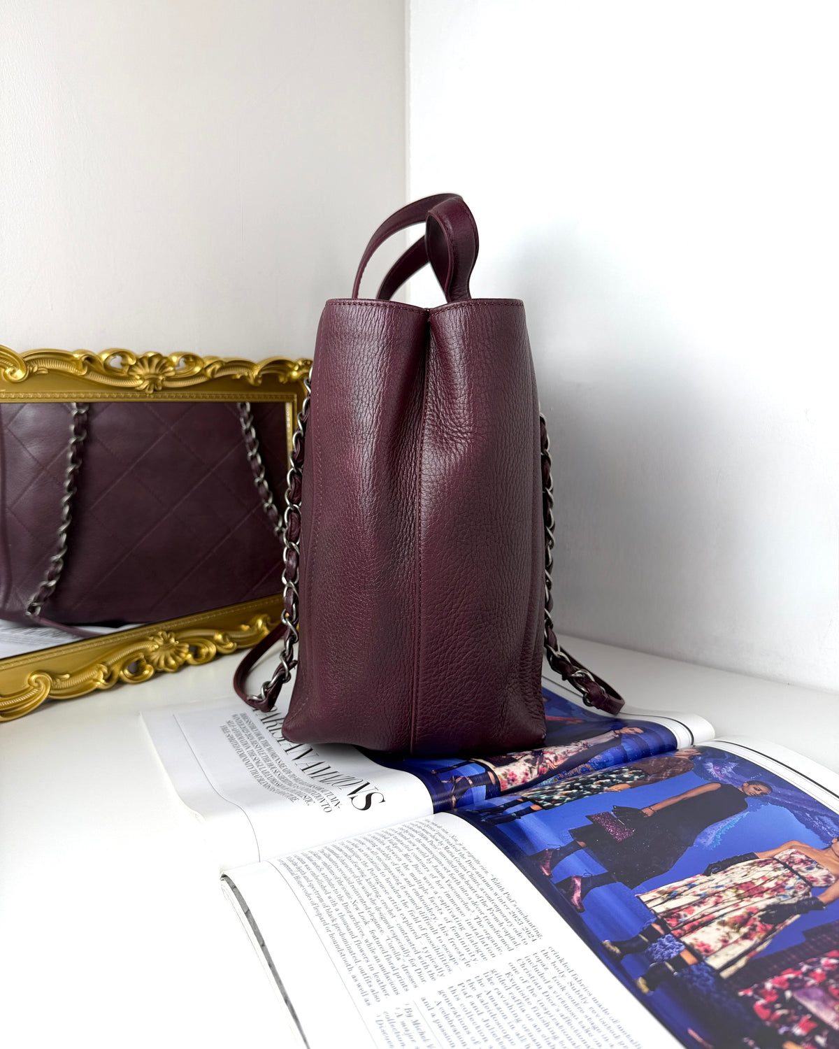 Chanel Quilted Grained Calfskin Shopping Tote - View 4