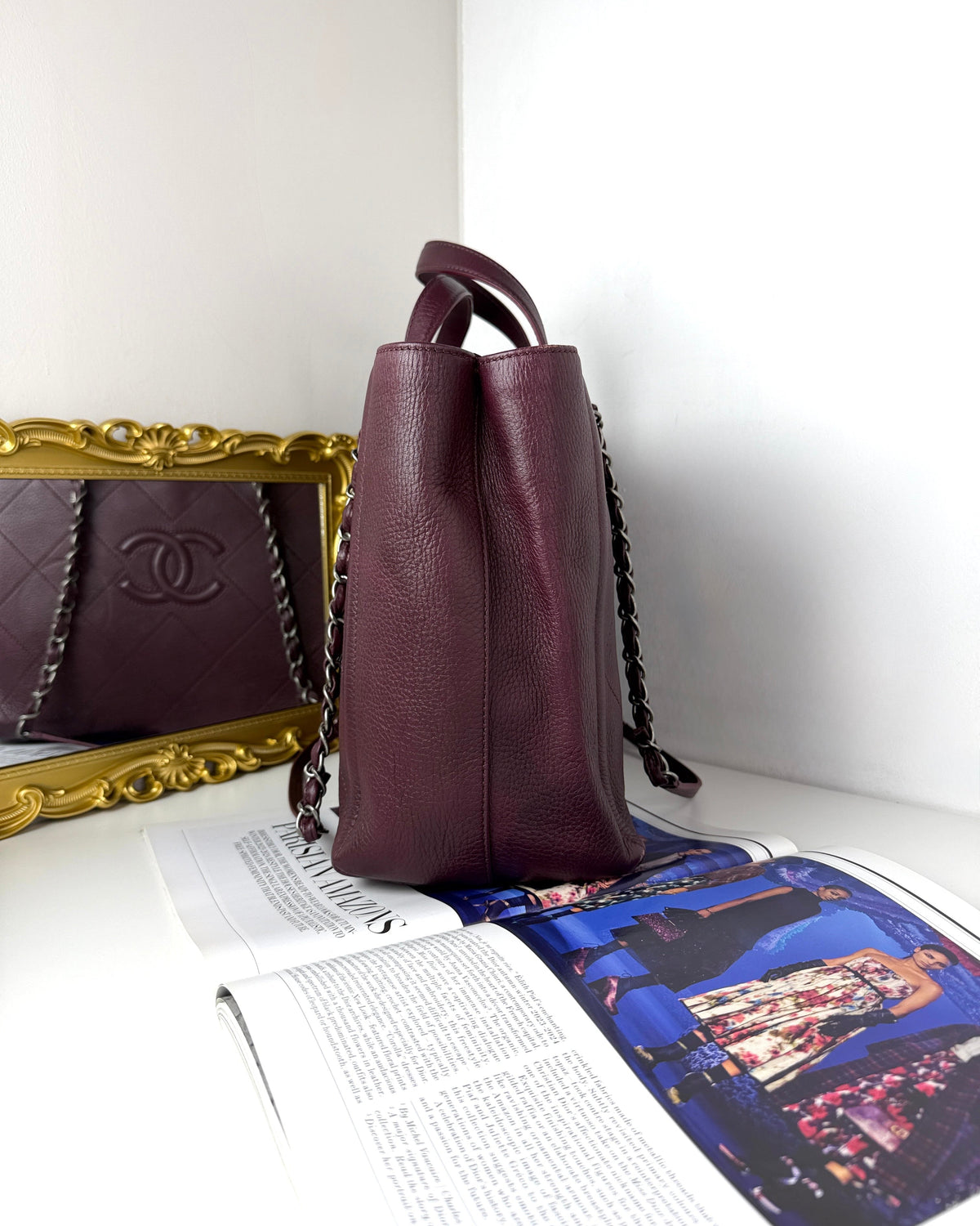 Chanel Quilted Grained Calfskin Shopping Tote - View 3
