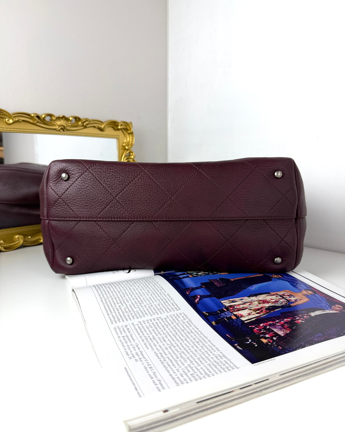 Chanel Quilted Grained Calfskin Shopping Tote - View 5