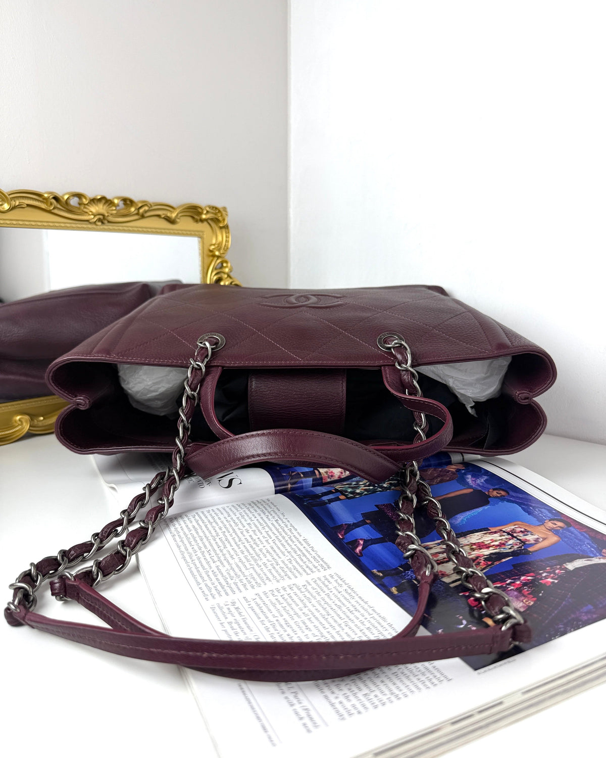 Chanel Quilted Grained Calfskin Shopping Tote - View 6