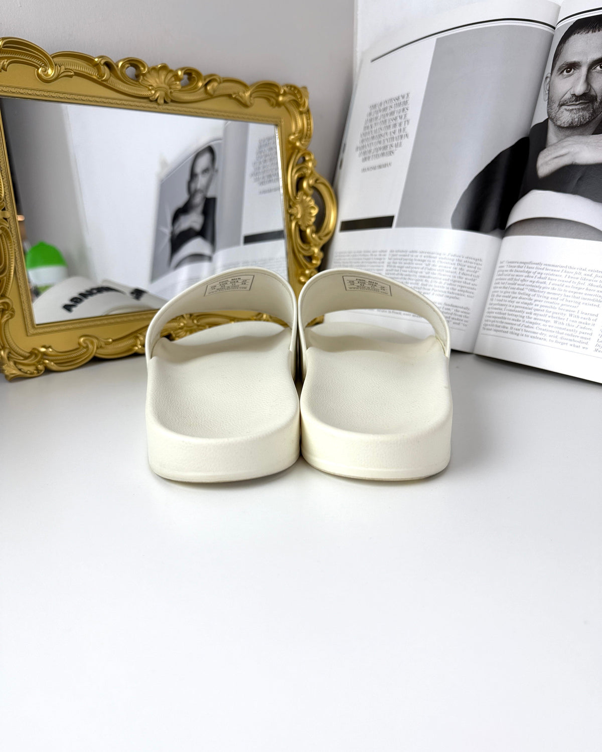 Balenciaga Pool Slide Sandal - White - View 4