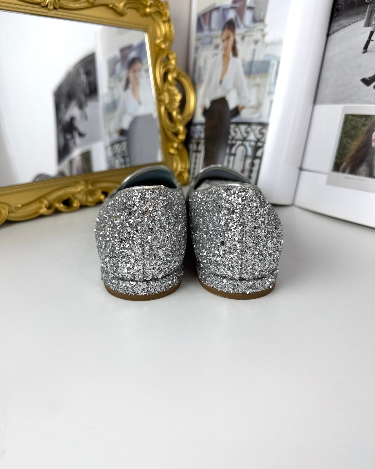 Chiara Ferragni Flirting Glitter Loafers - Silver - View 4