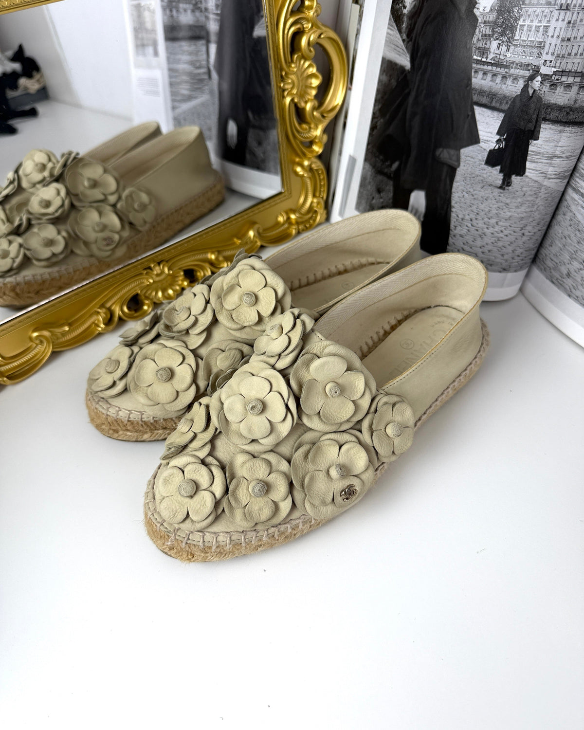 Chanel Camellia Espadrilles - Beige/ Taupe/ Nude - View 3