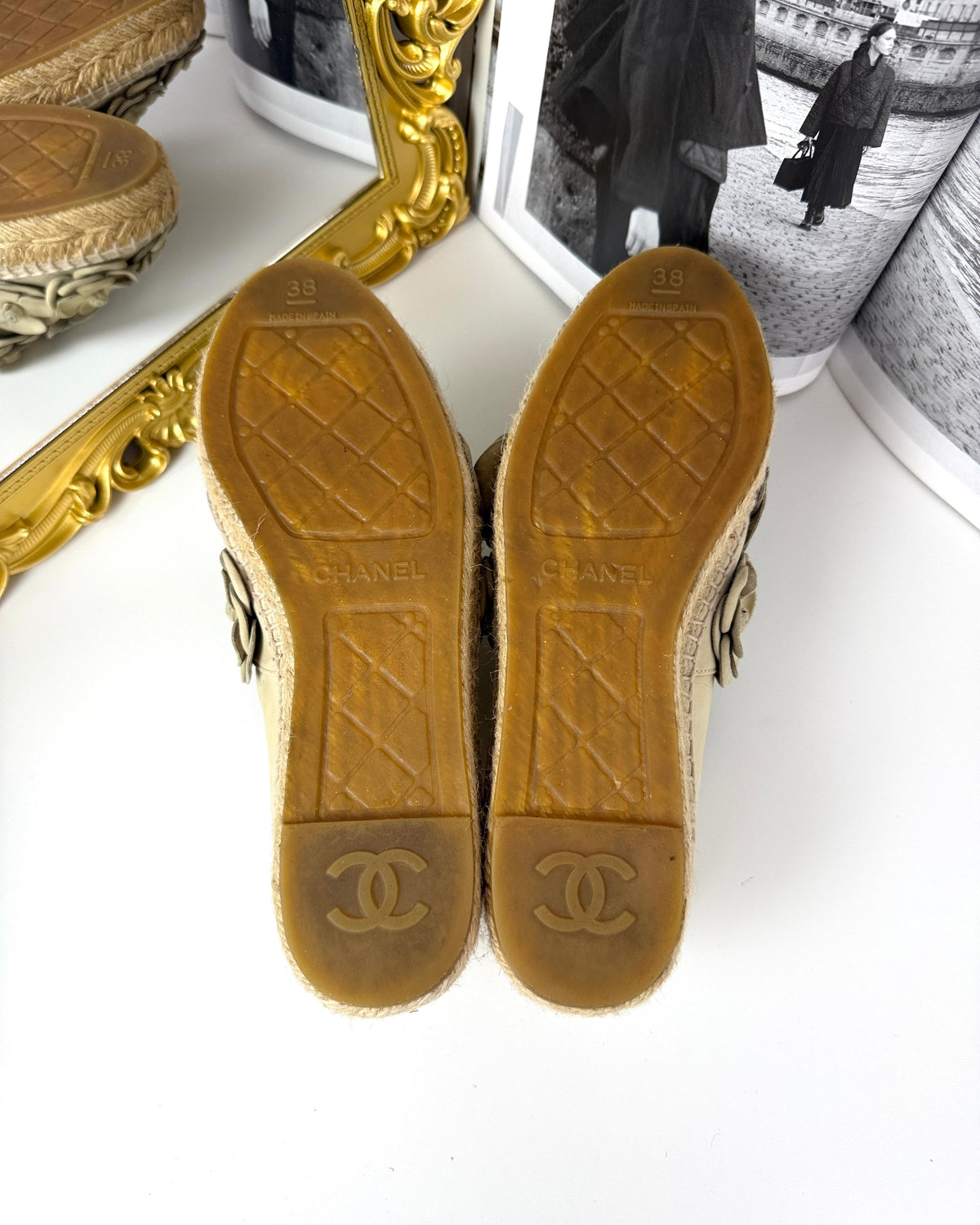 Chanel Camellia Espadrilles - Beige/ Taupe/ Nude - View 5