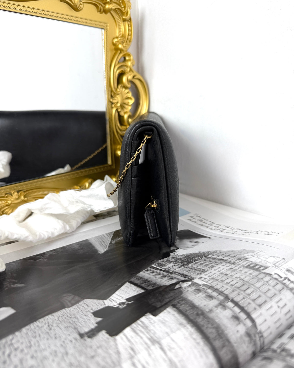 Saint Laurent Calypso Padded Leather Wallet on Chain - View 4